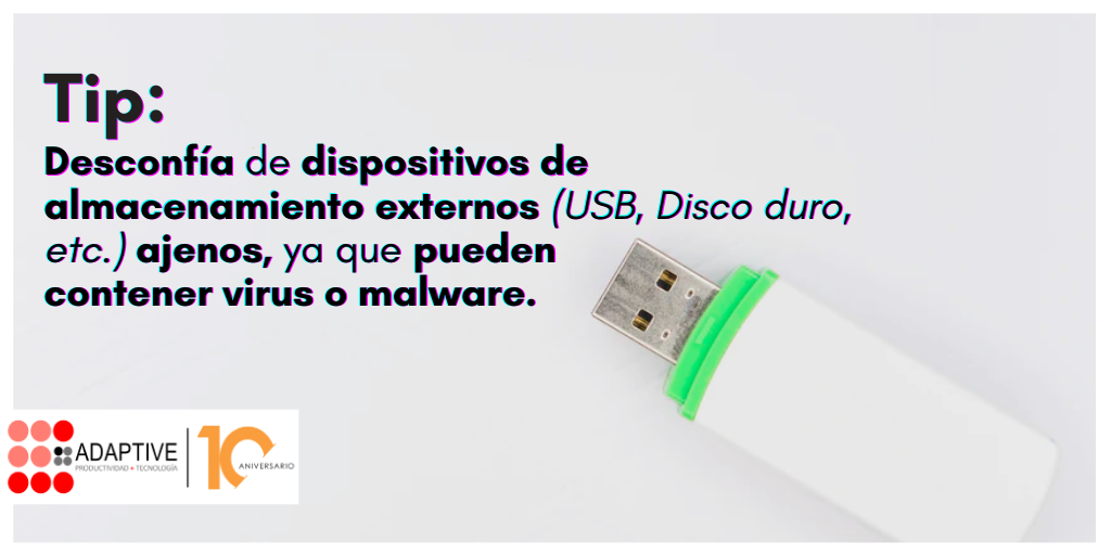 adaptivesas's tweet photo. Es #Peligroso recibir una memoria USB desconocida y también prestar una nuestra ❗️
#Tecnología #Ingenieros https://t.co/eW0PKYJzoY