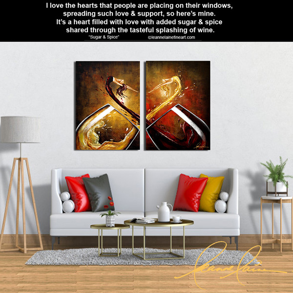 Happy Friday friends, cheers to the #weekend! (find my #wineart Sugar &amp; Spice in many sizes: leannelainefineart.com/products/sugar…) #winetasting #wine #art #FridayFeeling