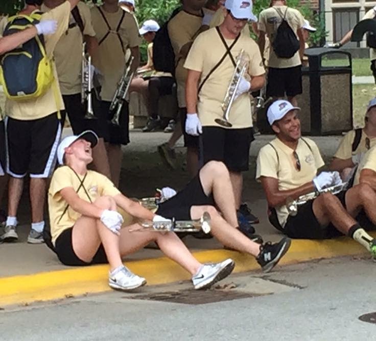 PurdueTPTs's tweet photo. 17 days! Cassie McKee is next up to bring hype up for band camp! Cassie marched from 2015-2019 (SL for ‘17/‘18 seasons) and majored in Civil Enginerring during her time at Purdue. Her fav band camp memory was being part of that Big 10 Band sound for the first time (its good) 🎺 https://t.co/KbvxdSBxMx
