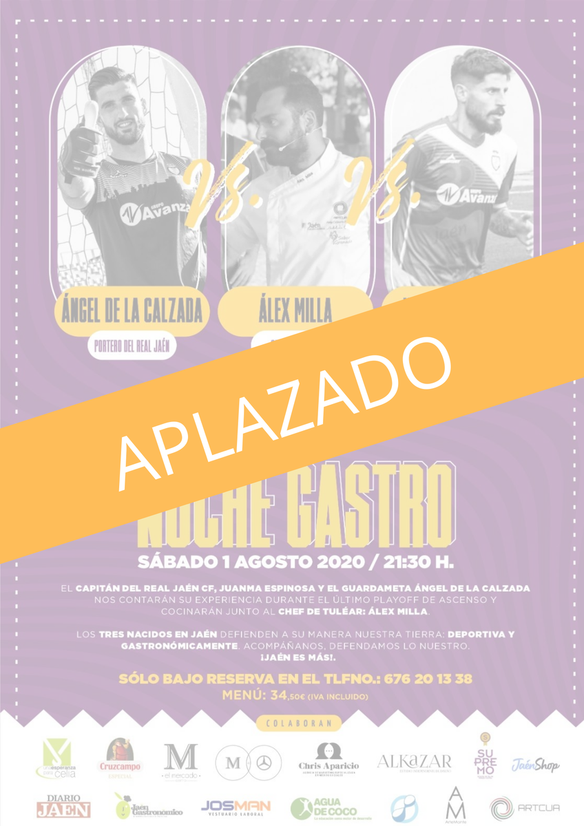 🚨APLAZADO el evento de la #NocheGastro que iba a tener lugar mañana sábado.
¡Muy pronto os daremos nueva fecha!👌
Disculpad las molestias🙏

#Tuléar #Jaén #Gastronomía