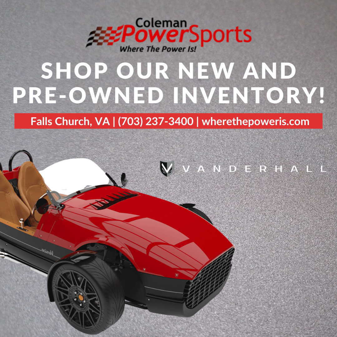 ColemanPower's tweet photo. Cruise the roads in style 😎 Come on in to browse our new and pre-owned Vanderhall inventory! https://t.co/zJBF2oGXqk