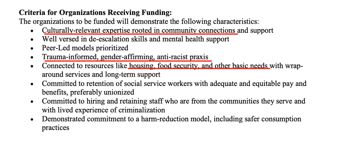 The council endorses the "Decriminalize Seattle" agenda that would replace the police force with:–"Culturally-relevant expertise rooted in community connections"–"Housing, food security, and other basic needs"–"Trauma-informed, gender-affirming, anti-racist praxis"