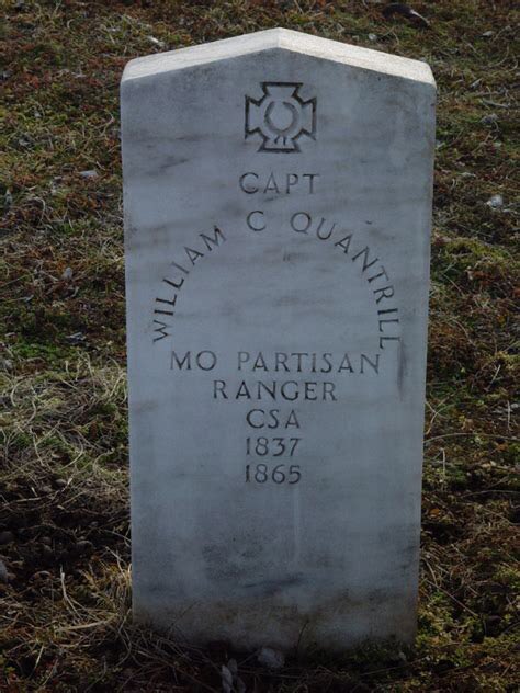 After conducting further guerrilla raids there, Quantrill was finally ambushed and shot by Union troops on May 10, 1865. He died a month later. His remains have been buried and then moved at least twice, leading him to have headstones in three different states.
