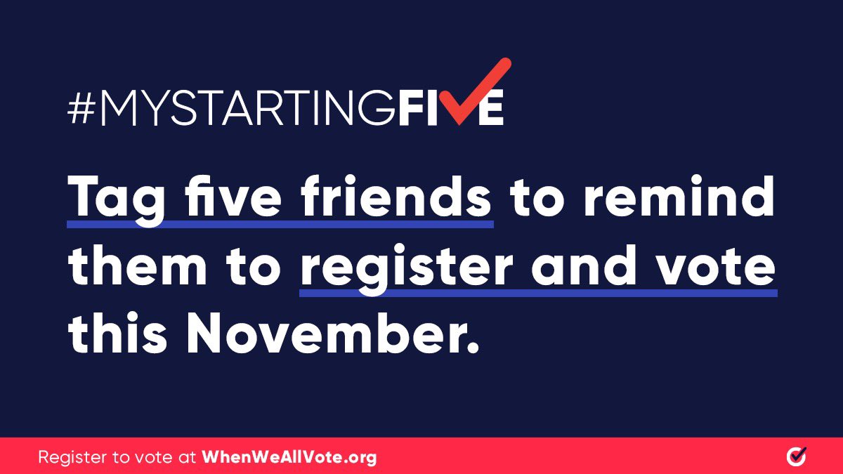 jaytatum0's tweet photo. I’m partnering with @WhenWeAllVote to challenge #MyStartingFive @_ajawilson22 @michaelb4jordan Coach K (c/o @DukeMBB) @celtics @Gatorade to pledge to vote this November.
 
Together, WE can be the change WE want to see in our communities. Register today at https://t.co/HEmb3LMK1l https://t.co/kbEuK1WP1r