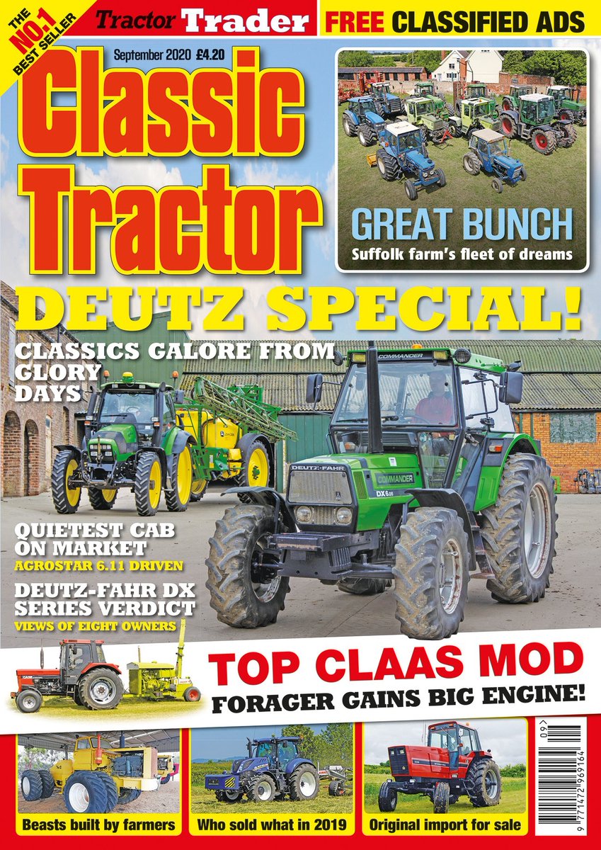 The new issue of Classic Tractor is in shops today. Copies to subscribers have been running a little late due to a fire next door to our printers but began arriving with subscribers on 30 July.
Lots of tractor action, as usual, and a special treat for Deutz-Fahr fans.