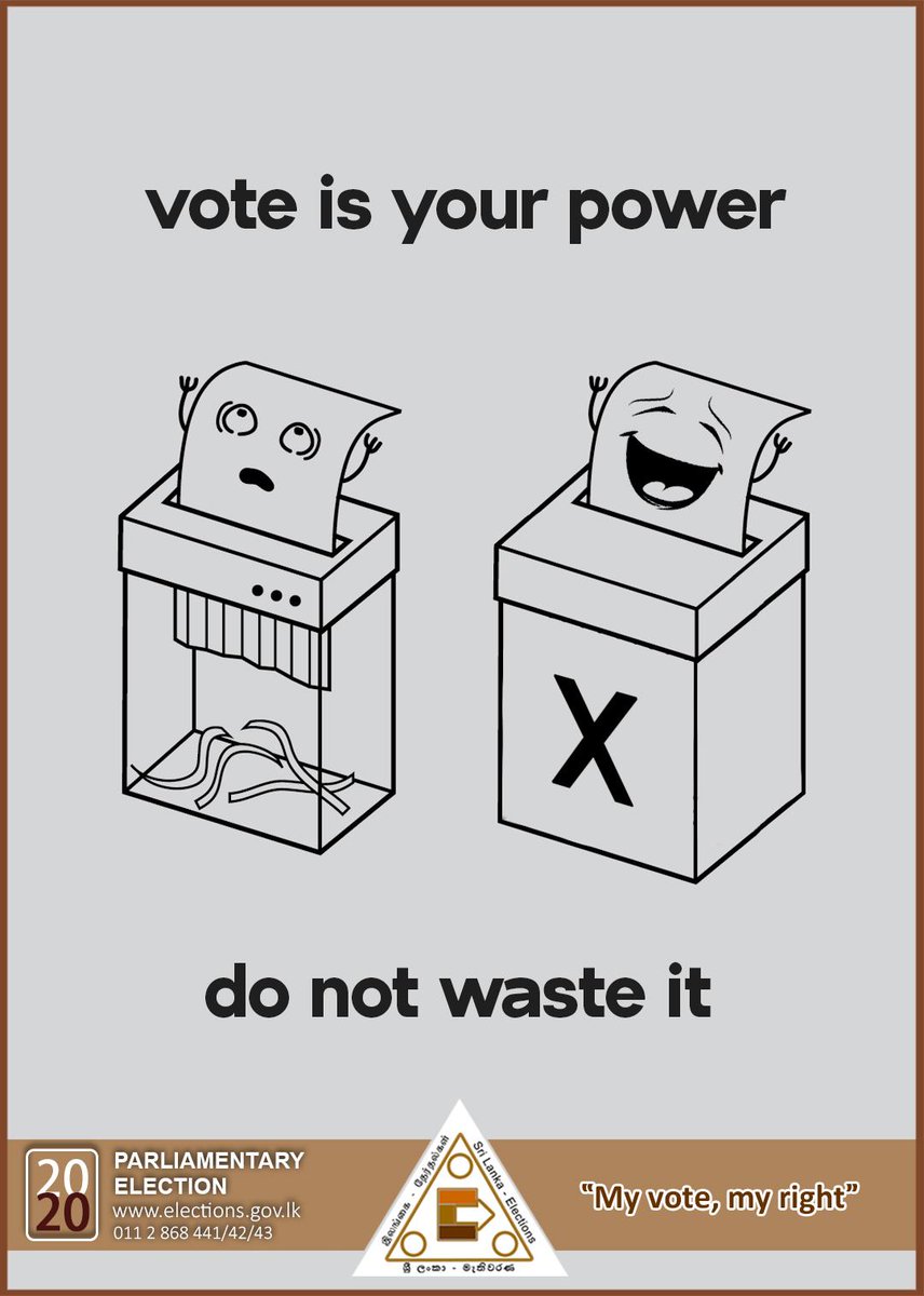 Election Commission of Sri Lanka (@ecsrilanka) on Twitter photo SOCIAL MEDIA VOTER EDUCATION SERIES
#LKAElections2020
#பாராளுமன்றதேர்தல்2020
#මහමැතිවරණය #LKA
#DGI #infodprtsl <a href="/ECSriLanka/">Election Commission of Sri Lanka</a>
#cmev <a href="/ECSriLanka/">Election Commission of Sri Lanka</a>
#LKA #SriLankaElections2020
#colombogazette <a href="/ECISVEEP/">Election Commission of India</a> <a href="/kushalpathak/">Dr. Kushal Pathak</a>
<a href="/AusHCSriLanka/">Australia in Sri Lanka</a> <a href="/IFESDisability/">IFES Disability</a> <a href="/IFES1987/">IFES</a> <a href="/electionguide/">IFES ElectionGuide</a> @IFESGender SOCIAL MEDIA VOTER EDUCATION SERIES
#LKAElections2020
#பாராளுமன்றதேர்தல்2020
#මහමැතිවරණය #LKA
#DGI #infodprtsl <a href="/ECSriLanka/">Election Commission of Sri Lanka</a>
#cmev <a href="/ECSriLanka/">Election Commission of Sri Lanka</a>
#LKA #SriLankaElections2020
#colombogazette <a href="/ECISVEEP/">Election Commission of India</a> <a href="/kushalpathak/">Dr. Kushal Pathak</a>
<a href="/AusHCSriLanka/">Australia in Sri Lanka</a> <a href="/IFESDisability/">IFES Disability</a> <a href="/IFES1987/">IFES</a> <a href="/electionguide/">IFES ElectionGuide</a> @IFESGender