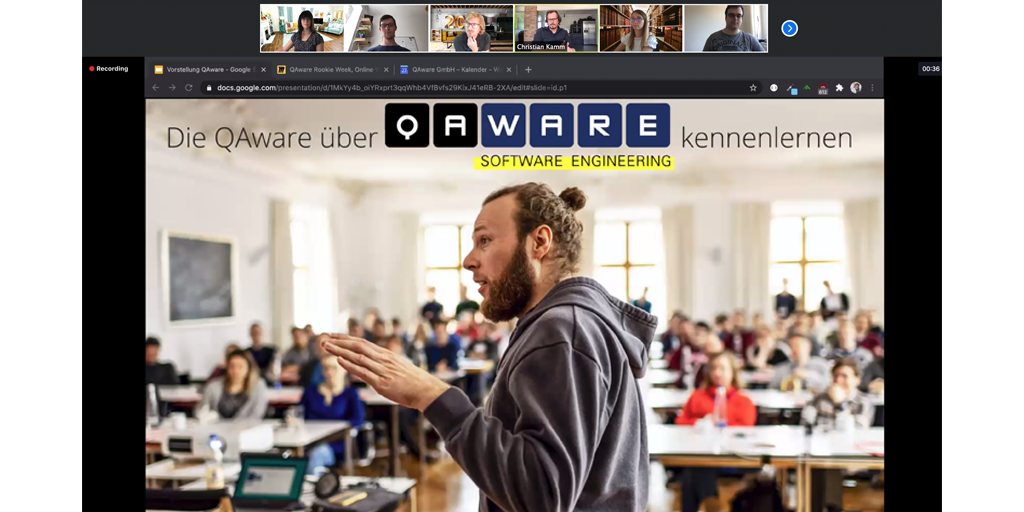 qaware's tweet image. Vollgetankt!🧠 Unsere erste #Rookie-Week ist zu Ende &amp;amp; unsere Rookies haben vieles darüber erfahren, was #Kultur, #Softwarequalität &amp;amp; #Projektarbeit bei uns bedeuten.🤓 Und beim abschließenden #remote Get-Together konnten wir uns alle noch ein wenig besser kennenlernen. @use_remo