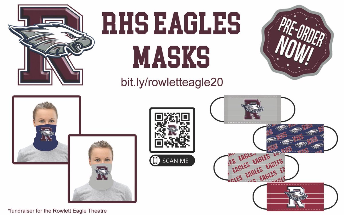 Remotely or Face-to-Face...You are still an RHS EAGLE.  Pre-order TODAY!  Limited supply! Thanks for supporting Eagle Theatre Booster Club #WeROne <a href="/LettTheatre/">Lett Theatre</a> <a href="/trixiemarc/">Tracey Marchesoni</a> <a href="/RHS_Eagles/">Rowlett High School</a> <a href="/Lettfootball/">Rowlett Eagle Football</a> @<a href="/RHS_GBB/">RHS Lady Eagles BB</a> <a href="/lettvolleyball/">RHS_GVB</a> <a href="/RowlettStuCo/">LettStuCo</a> <a href="/RowlettHigh/">Rowlett HS Cheer</a> bit.ly/rowletteagle20
