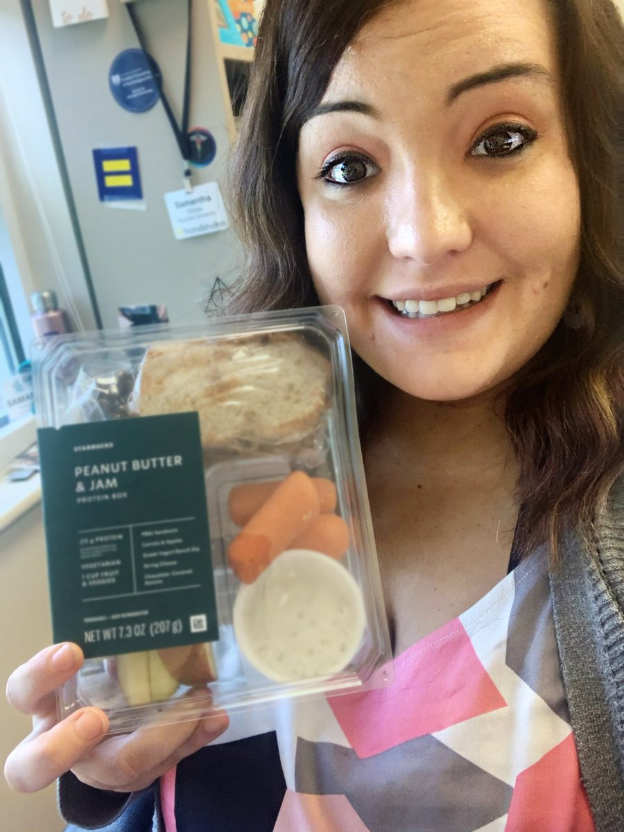 SammysSomething's tweet photo. About to have my Starbucks protein box during our Virtual GACE Transition meeting! @GACEofNACE #GACEVirtualLunch #GACEStrong https://t.co/yw4b1bqxcP