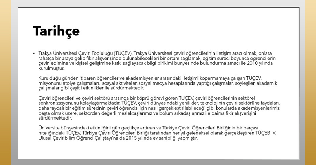 tucev2010's tweet photo. Trakya Üniversitesi Çeviri Topluluğunun yeni yönetim kadrosu olarak sizlere TÜÇEV hakkında bir bilgi yazısı hazırladık. Keyifli okumalar dileriz. https://t.co/hQNXoZWK1Q