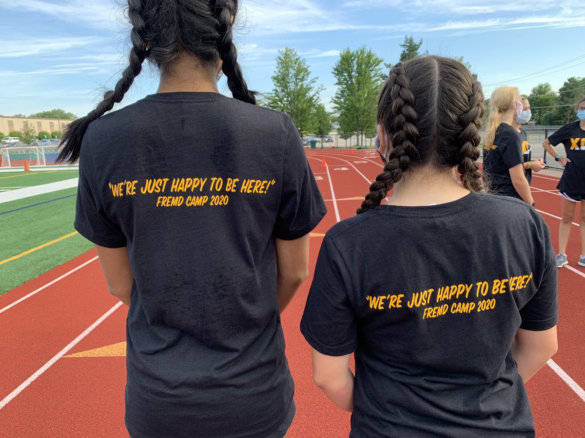 fremdgtfxc's tweet photo. Capped off an awesome two weeks of camp with some well deserved new gear! “We’re just happy to be here” #2020mantra #xccamp2020 #fastbraidfriday #fhsspirit https://t.co/28Vk23JG2T