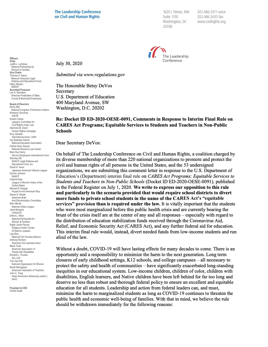 Screenshot of page 1 of our letter. The full text is available at the link in the original tweet.