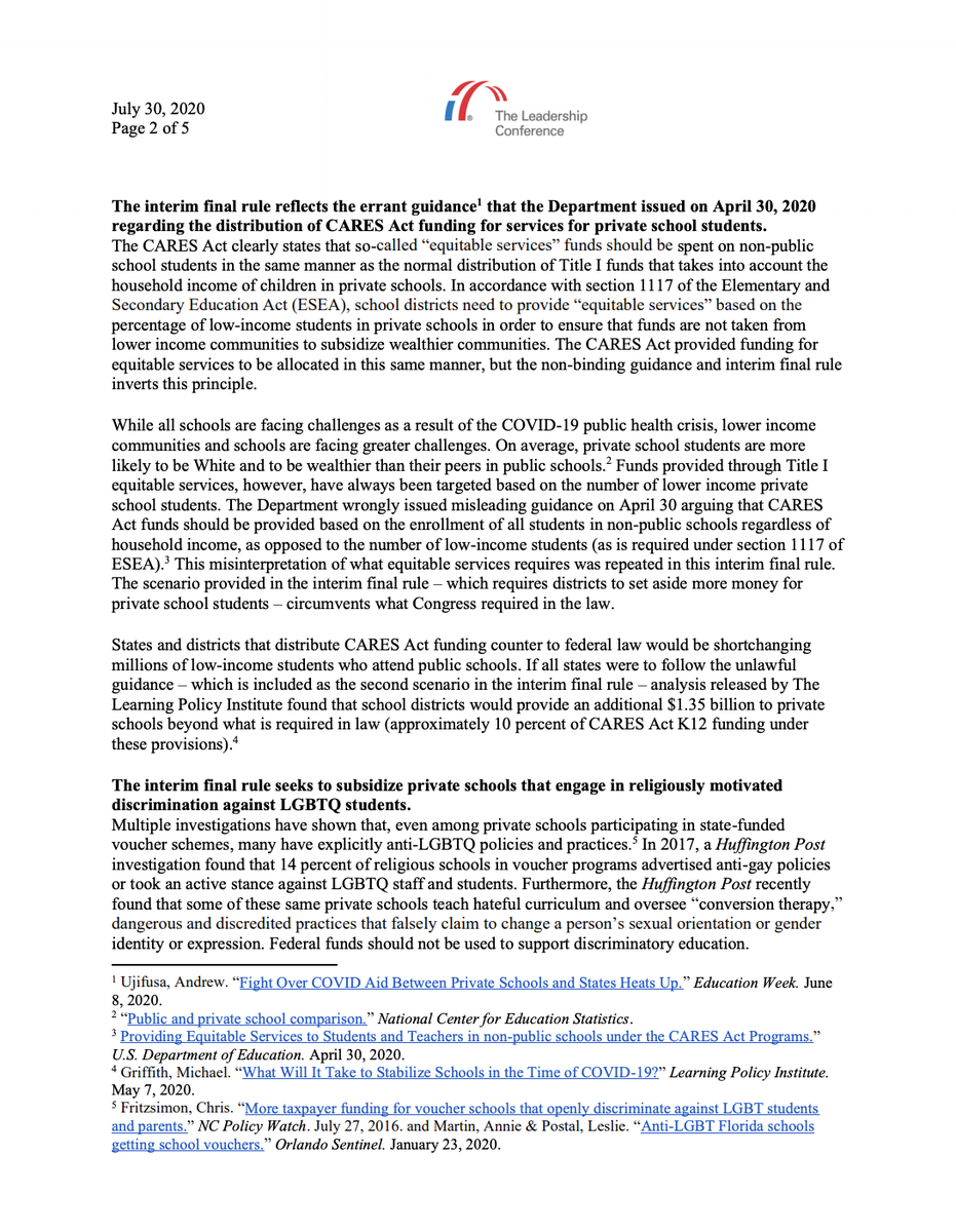 Screenshot of page 2 of our letter. The full text is available at the link in the original tweet.