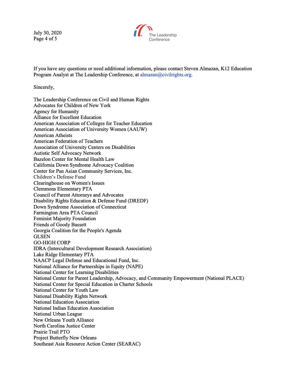 Screenshot of page 4 of our letter. The full text is available at the link in the original tweet.