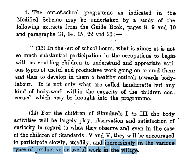 Recall scheme was only for Rural and ONly for 1-5 (Elementary) and did not *deny* education to non-brahmins as that actor Satyaraj and other Dravidians lie shamelessly. The goal was to learn activities. See this.
