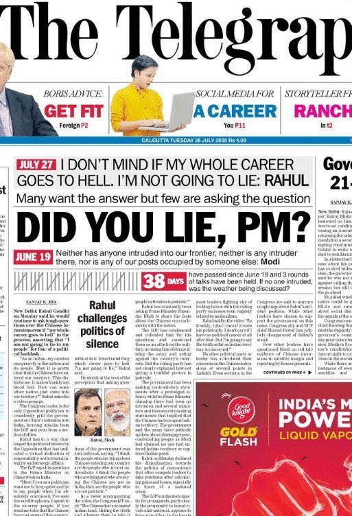 sitaramlamba's tweet photo. Did you Lie , PM ?

1. Doklam 
2. Galwan- Ladakh 
3. Kashmir - Unconstitutional Arrest of INC Leaders 

LIAR , LIAR https://t.co/Xq64iV2CEr