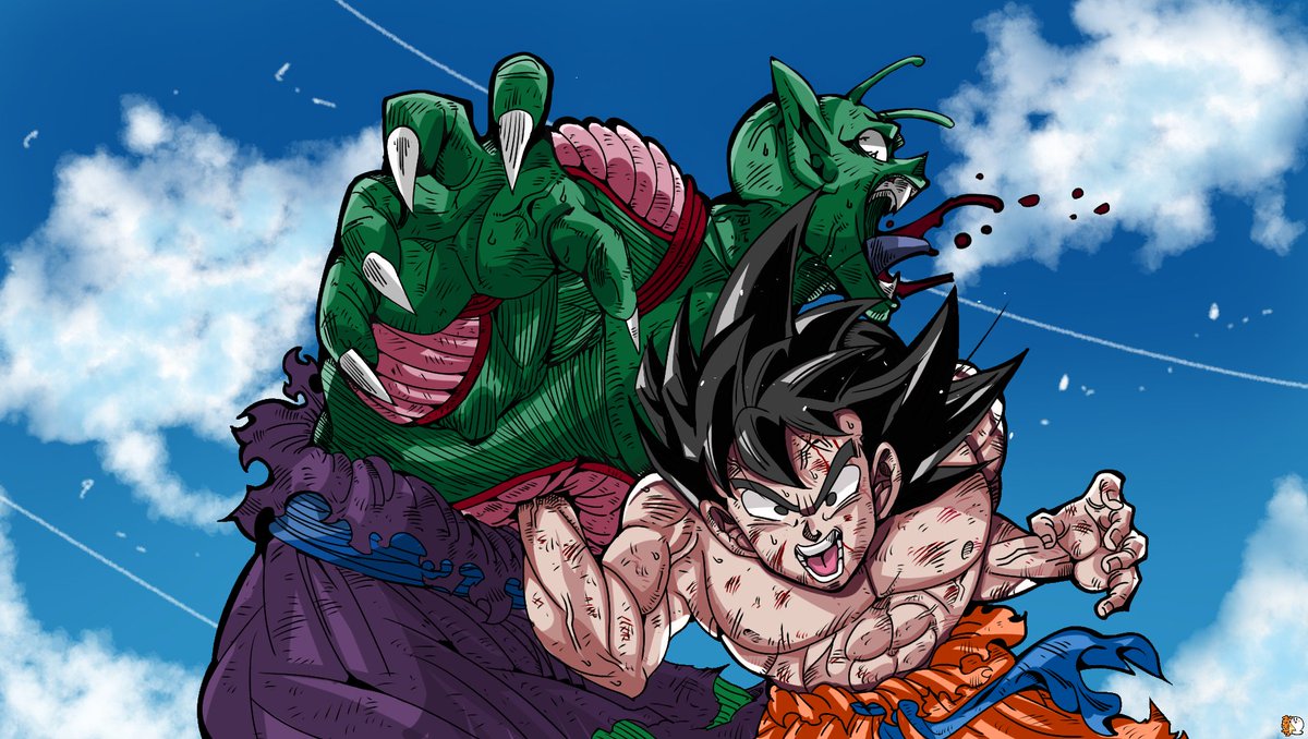 ドラゴンボール 8月になったので自己紹介 ドラゴンボールの二次創作イラストや二次創作漫画を描 きなこもち 有償依頼募集中dmまで のイラスト