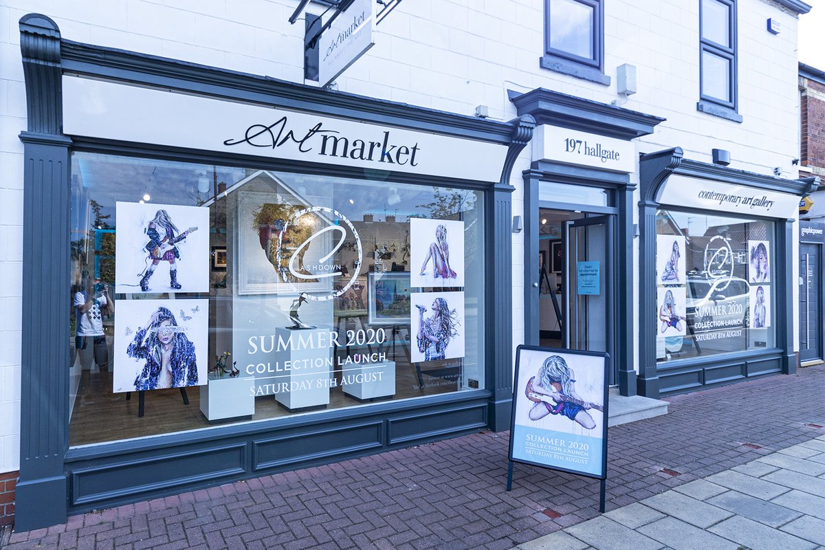 ArtmarketUK's tweet photo. And it's up! Check out our latest windows ready for Carly Ashdown's summer launch at the Artmarket Gallery next weekend.✨

Come and join us for an exclusive browse of Carly's brand new releases from the 8th August! Book your appointment here: https://t.co/JjUeUonVZv https://t.co/KHu7qZ4OBY
