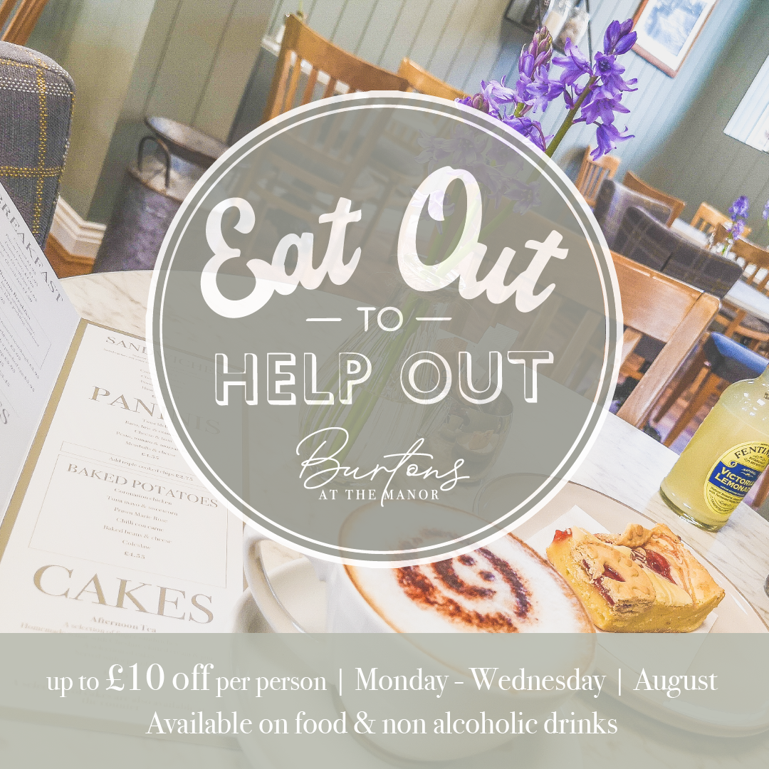 burtonscafe's tweet photo. We are taking part in the Eat Out to Help Out Scheme!
From 3-31 Aug, get a 50% discount when you eat in!
Visit us Mon-Wed for up to £10 OFF per person (food &amp; non-alcoholic drinks only)!
.
.
#burtons #burtonscafe #burtonsatthemanor #burtonmanor #cafe #eatlocal #eatouttohelpout https://t.co/HL7daOG8gR