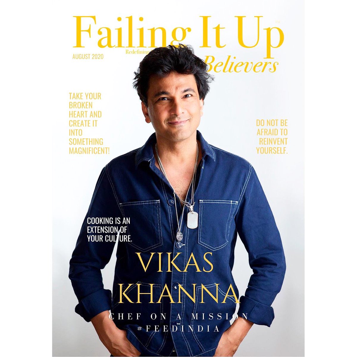 TheVikasKhanna's tweet photo. Very soon we will touch 25 Million Meals of #FeedIndia 

Celebrating the milestone on the latest cover of Failing it Up Magazine.
@failingitup 
Produced by: @MaximusCollabs 
Photographer: @AndreiSeverny 
Styling &amp; Hair and Make-up: @AndreiSeverny 
Coordinated by: #NadiiaaMalik https://t.co/mxtiHhAGUH