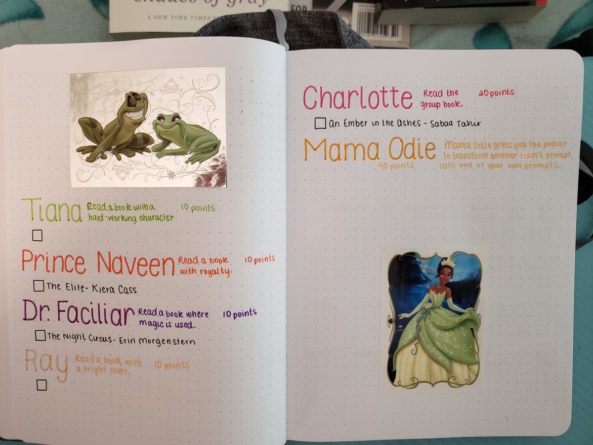 caseymtaft's tweet photo. Got my @disneyreadathon bujo spreads done along with my Beauty and the Beast TBR! I also did the Princess and the Frog and The Little Mermaid spread incase I am to finish my teams prompts. So excited for tomorrow! #teambeautyandthebeast #disneyreadathon #disneyathon https://t.co/5mqDkEYTpw