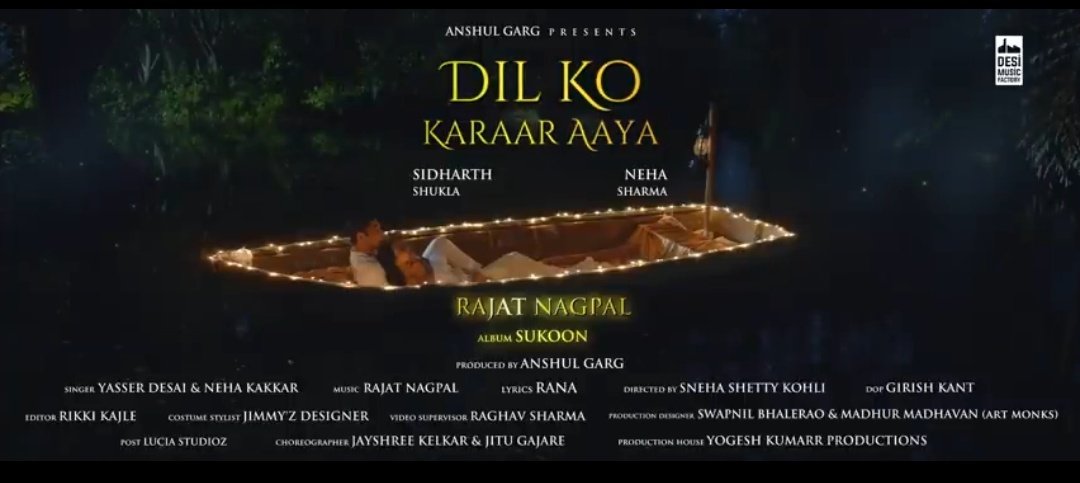 Lastly, Tyy for reading this thread....A Bigg Bigg congratulations nd tight hug to the entire team member nd every1..this MV is BLOCKBUSTER!! Really SUKOON! @sidharth_shukla  @Officialneha  @iAmNehaKakkar  @ranasotal  @iamrajatnagpal  #YasserDesai  @snehasshetty  @AnshulGarg80