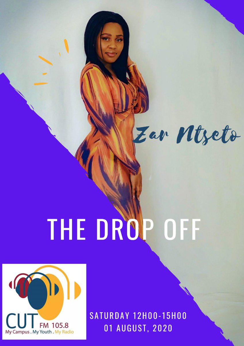 Zar_Ntseto's tweet photo. Another one‼️
Please tune in tomorrow on @CUTFM1058 for THE DROP OFF show with @Mpho_Culas.

🗓: 1st of August 2020
⏰: 12:45PM

My Campus, My Youth, My Radio.✨ https://t.co/ChBYfDKBWK