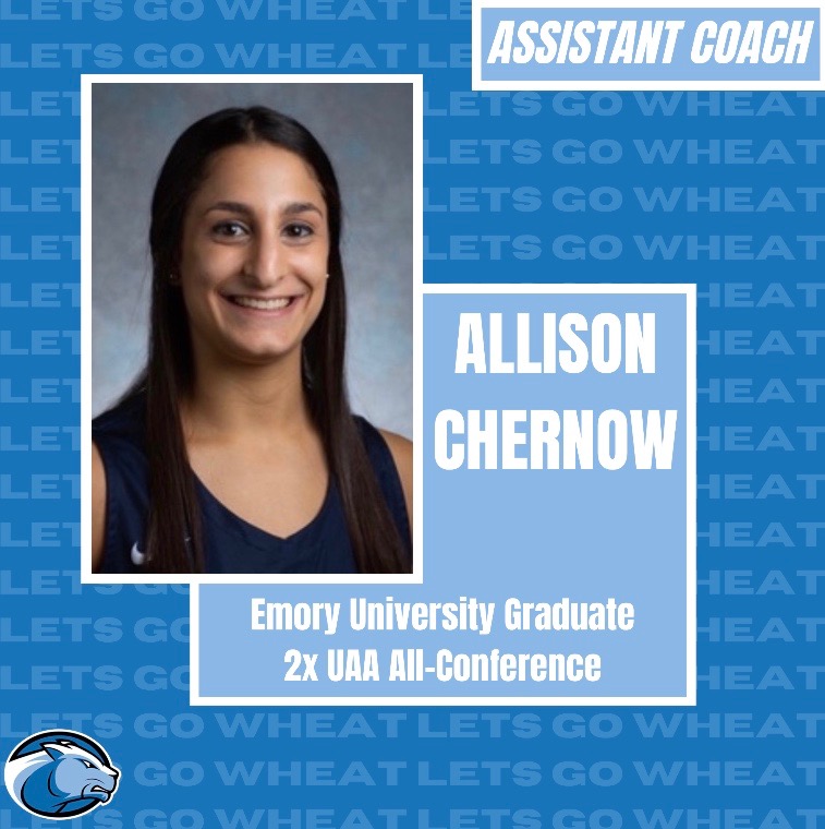 WheatonWBB's tweet photo. Could not be more excited to welcome @achernow22 to our staff &amp; Wheaton family. Allison comes from a great program (@EmoryWBB) &amp; understands what it takes to be a winner in every aspect of her life! #LetsGoWheat https://t.co/46xB6PjJK9