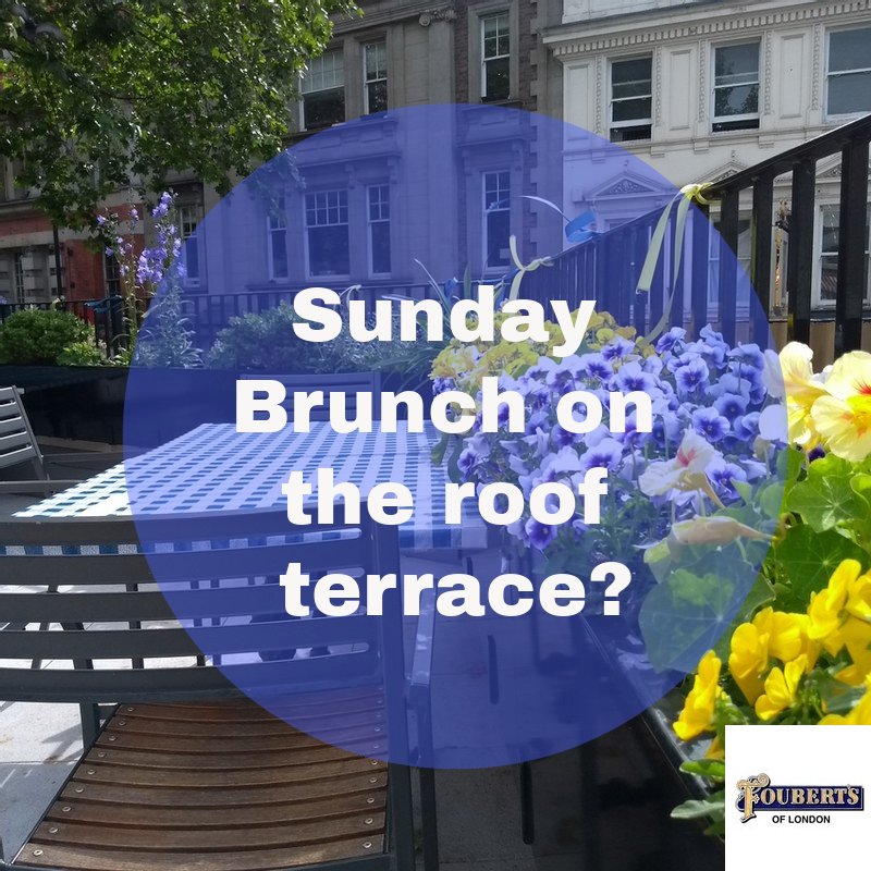 Our brand new Sunday Brunch on the Terrace is here, from 10am to 2pm on Sundays. Reserve a roof terrace table now, at Foubert's Fulham, 2 Vanston Place. fouberts.co.uk/fulham-sunday-…

#fouberts #discoverfulham #brunch