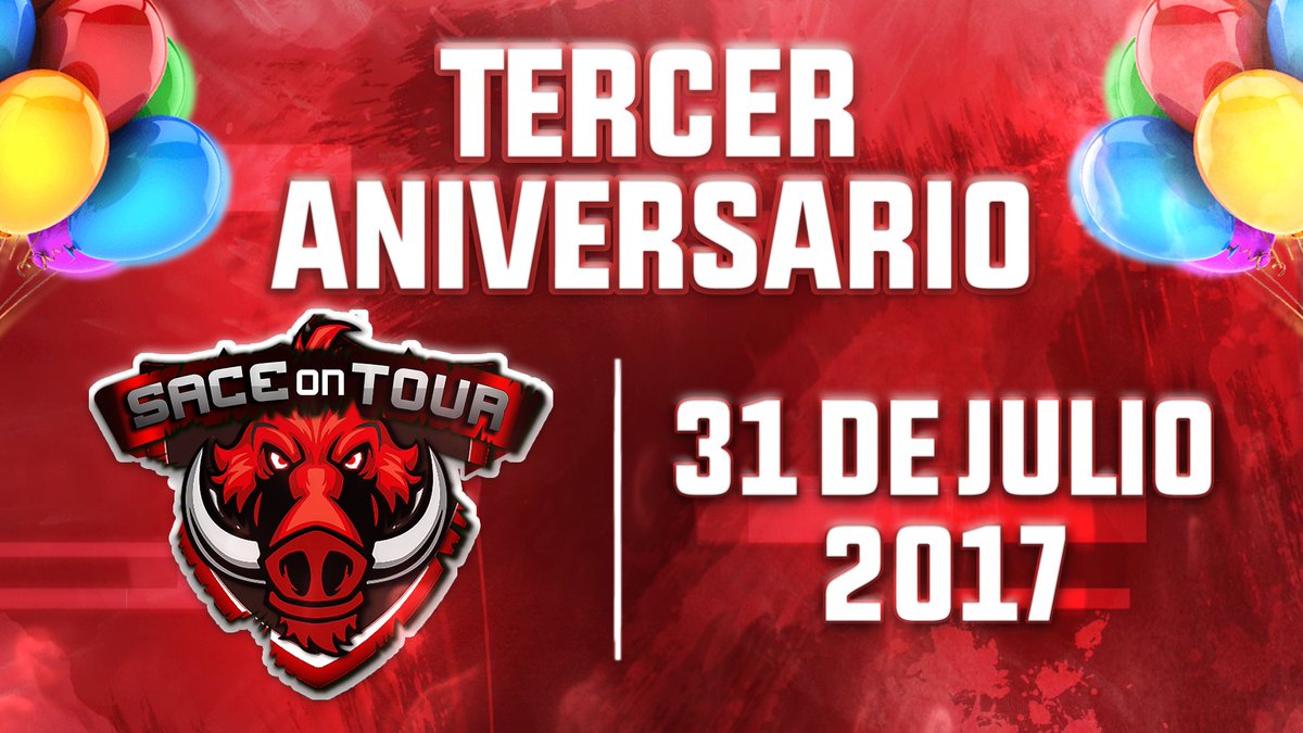 Hoy es un día muy especial para nosotros. Hace 3 años que empezamos  este bonito camino, y ojalá sigan pasando los años. 

Hemos vivido muchos momentos, atravesado momentos buenos y malos. 

Gracias a todos por vuestro apoyo, hay Sace On Tour para años. 

#GoSace🐗