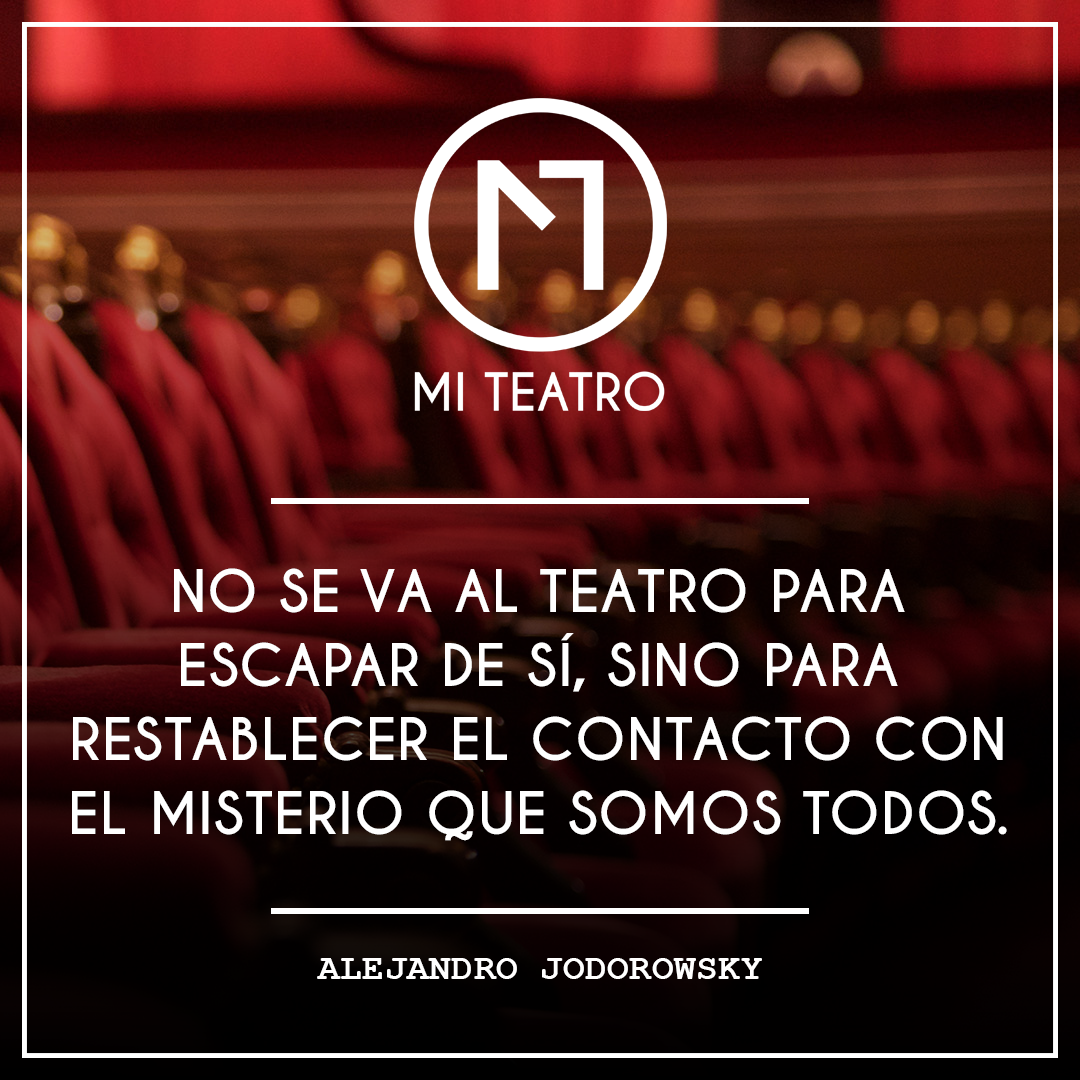 El teatro es tan inmensamente misterioso como el humano mismo. Aquí podemos descubrir nuestros mayores anhelos, y hasta enfrentarnos contra nuestros más grandes miedos. 🎭 Por eso y mucho más, ¡amamos el teatro! 🙏🏼 #MITEATROencasa