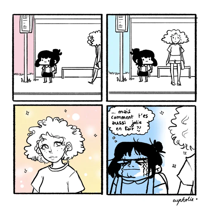 des fois dans la rue jvois des gens tellement beaux j'ai pas l'impression qu'on ait tous été gâtés pareil 