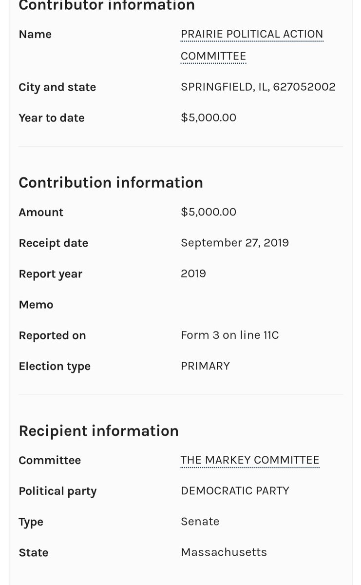 Markey has recieved donations from VICTORY NOW and PRAIRIE PACDonors include:—Honeywell—Northrop Grumman—UnitedHealth—General Dyamics—Boeing—Comcast—Raytheon—Lockheed Martin