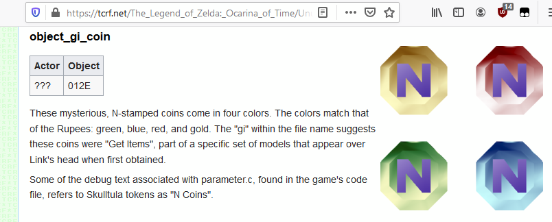 Belated correction: N_Coin has nothing all to do with rupees - it's actually the name for Gold Skulltula Tokens, which originally looked like this.