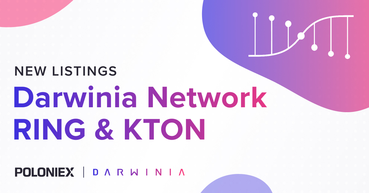 🚀 New Listing: <a href="/DarwiniaNetwork/">Darwinia</a>

$RING and $KTON wallets are open now and you can begin depositing and posting limit orders for RING/USDT and KTON/USDT.

RING/USDT: poloniex.com/exchange#usdt_…
KTON/USDT: poloniex.com/exchange#usdt_…

medium.com/poloniex/the-d…