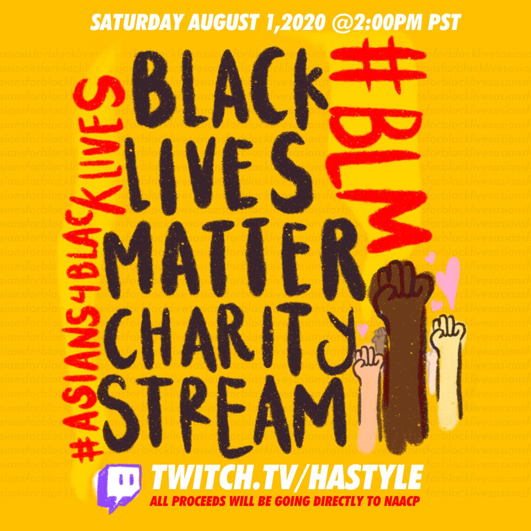 JawnHa's tweet photo. Tomorrow, august 1st 2pm PST.. The fight for justice isn’t over! As an Asian American growing up with a hip hop background, I wouldn’t be where I am or who I am without black culture. Let’s continue to do what we can to stand in solidarity!

 https://t.co/h7xc0P4yW9 https://t.co/2zZGbcZNob