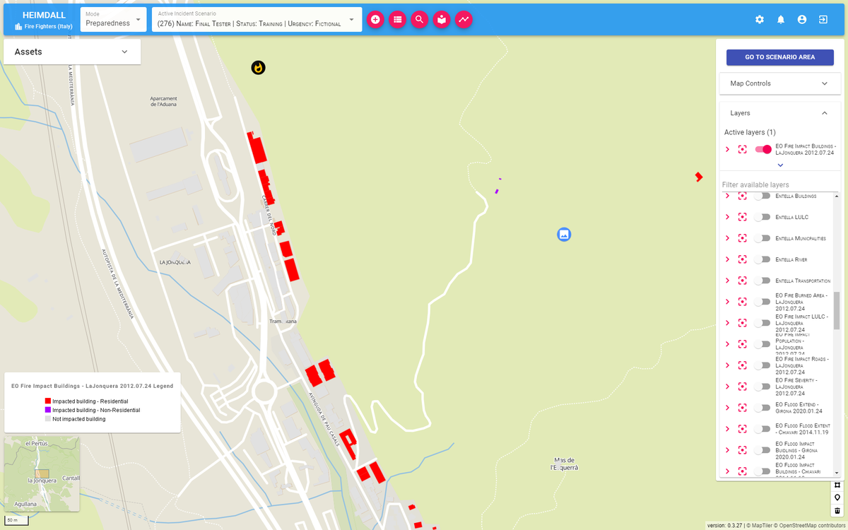 HeimdallProject's tweet photo. 👉🏽We present you some functionalities for our #HEIMDALLPlatform  🤗 #Floods #Drones #Impact #FireSimulation https://t.co/Ii6vXTvUsq