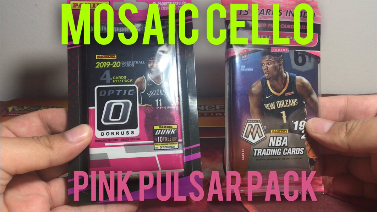 ToyHuntDudes's tweet photo. Mosaic Cello pack &amp; Pink pulsar pack opening - Zion Ja https://t.co/0Bqmx8EmaB via @YouTube #nba #basketball #basketballcards #Mosaic2020 #NBAisBACK #AWholeNewGame https://t.co/lb0DGQMDzS