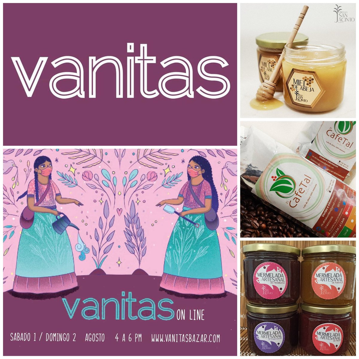 ElCafeTaldeDon's tweet photo. Este sábado 1 y domingo 2 de agosto estaremos en el bazar VIRTUAL de VANITAS✨
Podrán ver todo el bazar de 4 a 6pm cada día en el Facebook e Instagram de VANITAS o directamente en nuestras redes ¡TENDREMOS PROMOCIONES ‼️🛒🥳
#ConsumeLocal #QuedateEnCasa #BazarVirtual #CDMX https://t.co/N0oxOUNn0x