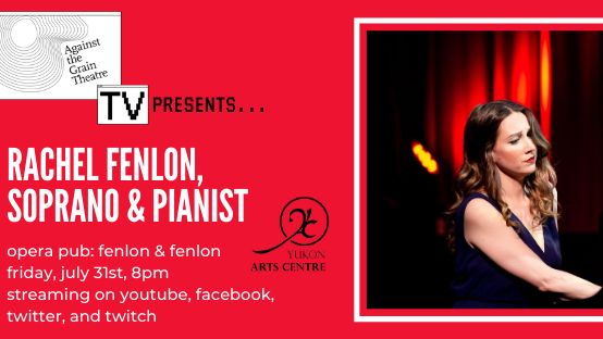 CanadianOpera's tweet photo. Tune in to @AtGTheatre's #AtGTV tonight at 8 p.m. ET for Opera Pub: Quarantunes "Fenlon &amp; Fenlon" hosted by David Eliakis and featuring soprano &amp; pianist Rachael Fenlon (@rfenlon).

#OperaPub streams live at https://t.co/OPthMFm7xf https://t.co/KkK4FemR5f
