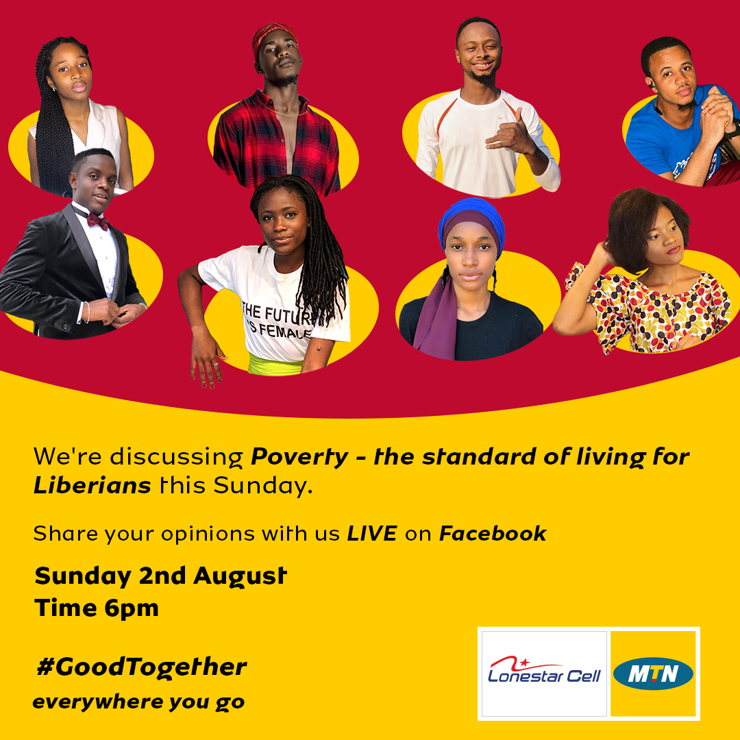 MTNlonestar's tweet photo. Another great youth live coming your way. This weeks topic on the Youth Live is poverty. Join us on Sunday at 6pm. #YouthLive #Liberia #LIBWeekend https://t.co/FIyCiJu6mW