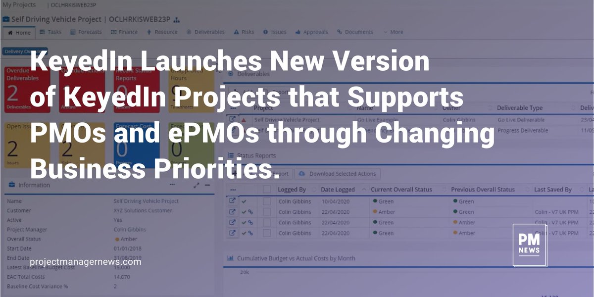 PMNews__'s tweet photo. .@KeyedInProjects Launches New Version Of KeyedIn Projects That Supports PMOs And EPMOs Through Changing Business Priorities
>>> https://t.co/Vvb72Z1llv 
#projectmanagement #PMOT #PMO #ePMO https://t.co/5vjkP8eyaq