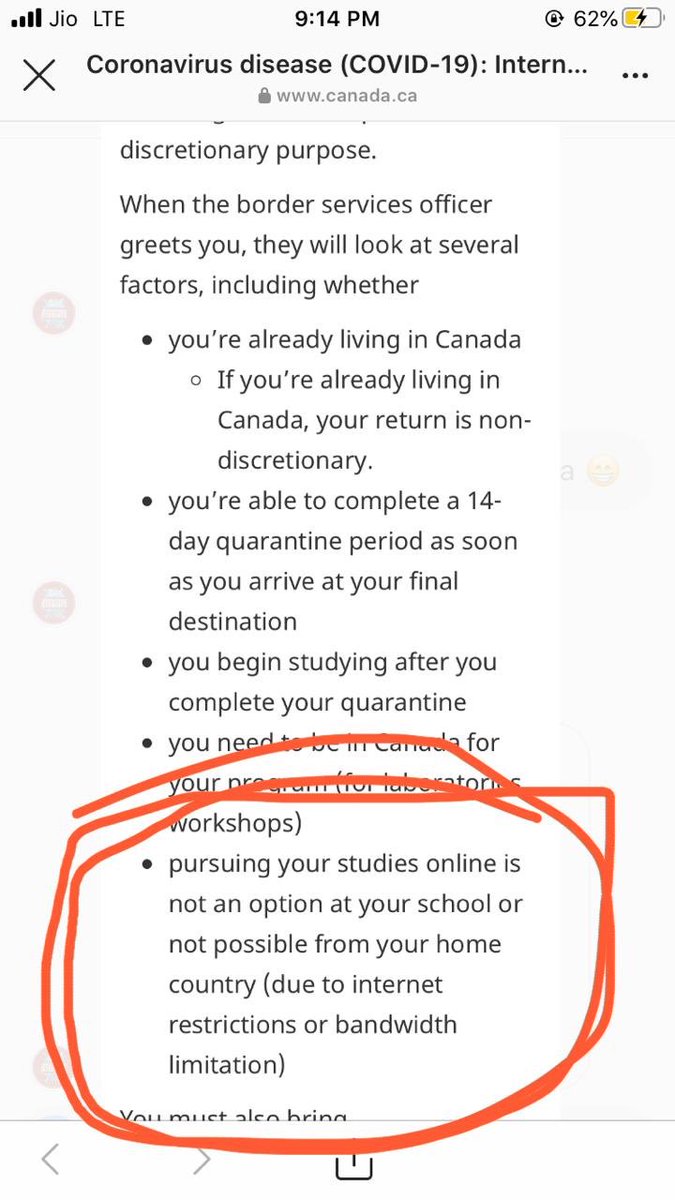 reet28452813's tweet image. @CitImmCanada @CanBorder @CBSANOR why you add this point?if you are not allowing students who have online classes and those who have no any support letter from college.please allow those students who have online classes without any support letter #OnlineStudyIsAnEssentialReason