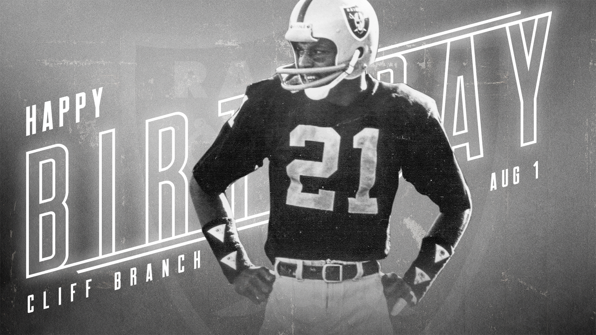 Raiders's tweet photo. Happy birthday to the great Cliff Branch. https://t.co/P4dIADbHWM