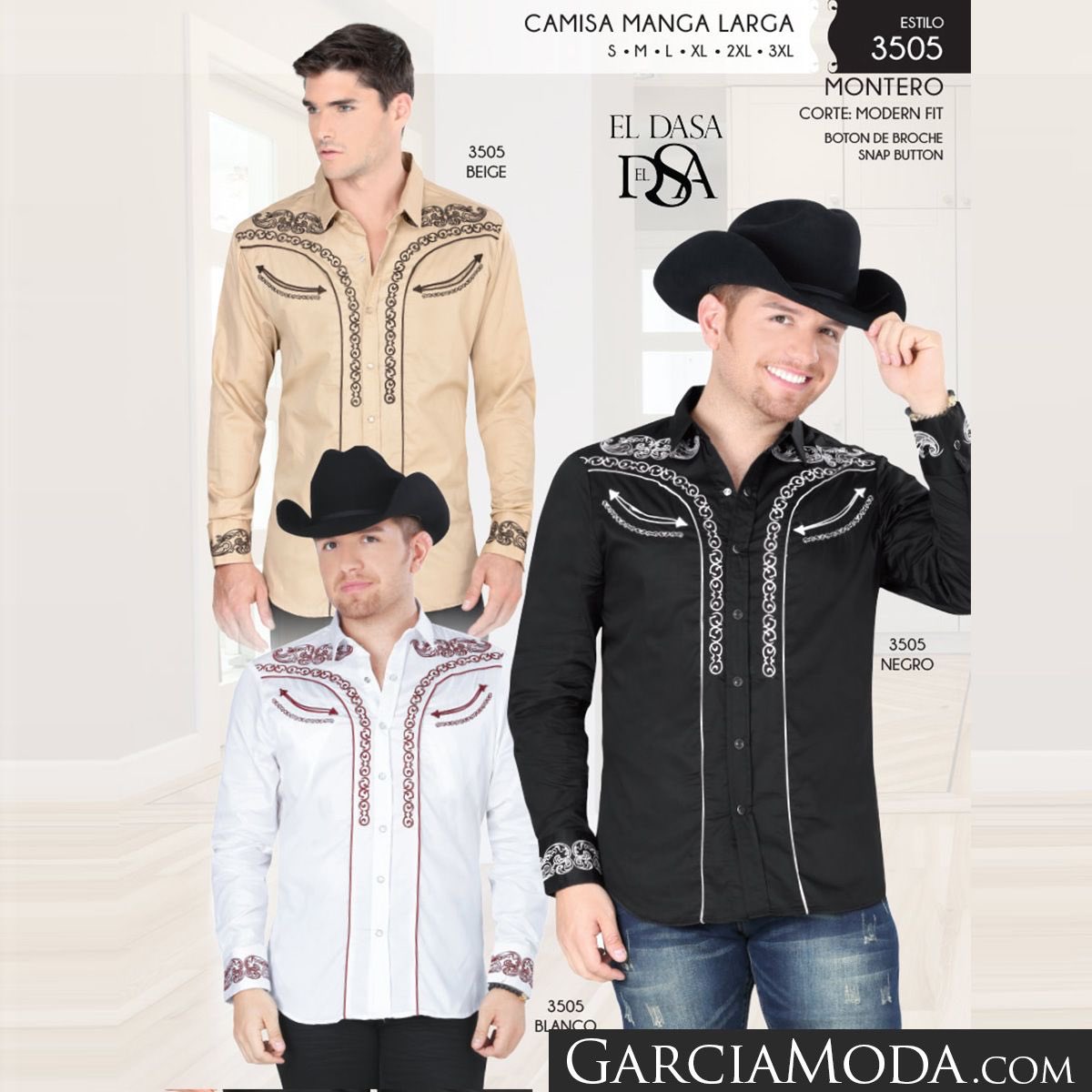 camisas vaqueras lamasini
