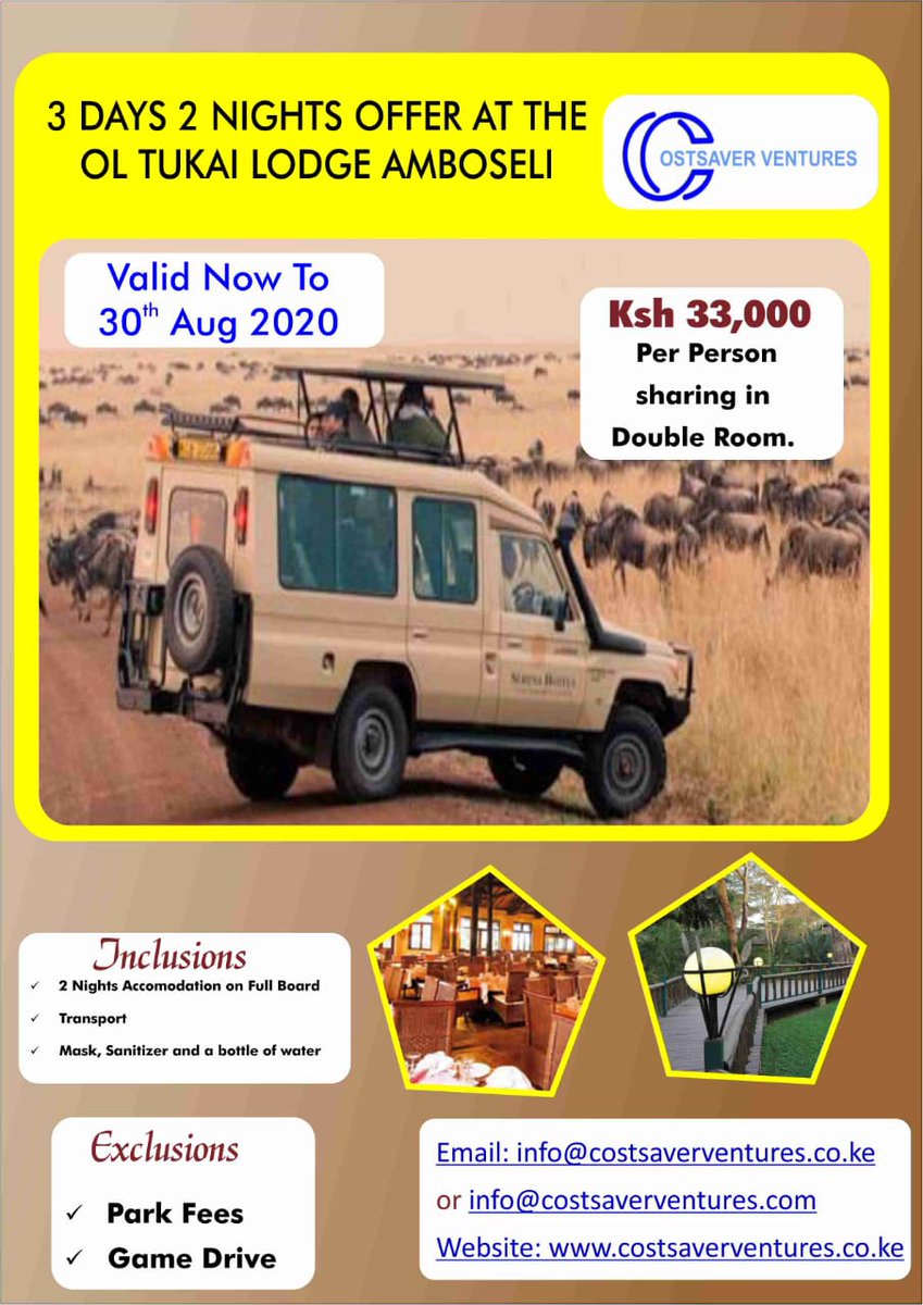 KitongaPretty's tweet image. Hit our inbox for more offers. #costsaverventures. The only tour &amp;amp; travel agency of choice.