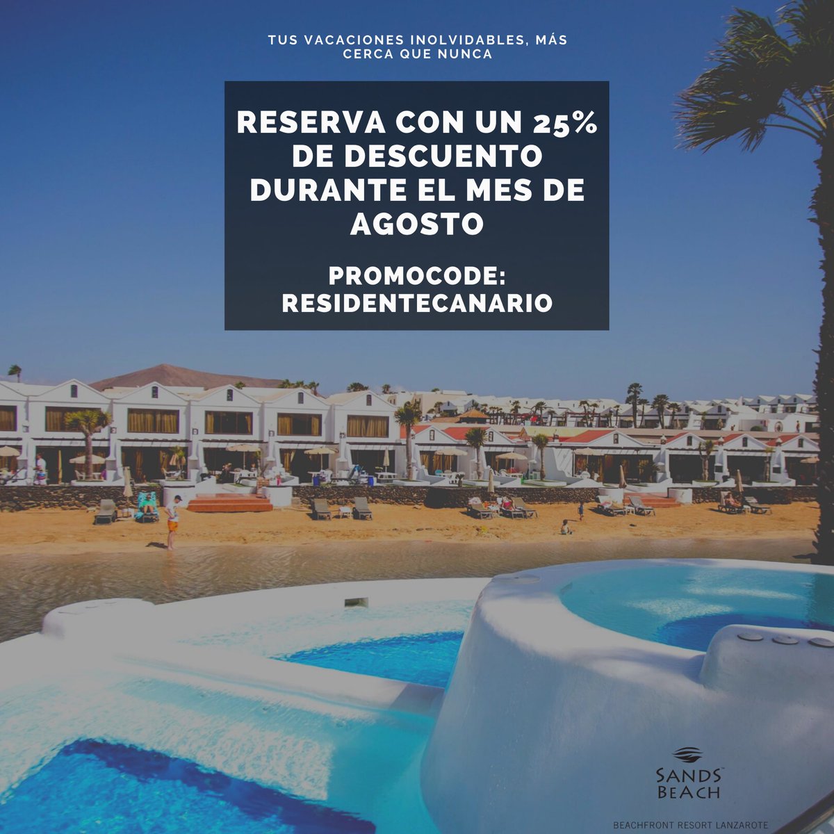 ¿Quién dijo que el paraíso estaba lejos?🏝☀️

Este verano, tus vacaciones de ensueño mucho más cerca y a un precio que jamás imaginaste🧳😎

Introduce el promocode RESIDENTECANARIO en nuestra web y reserva con un 25% en agosto 

#sandsbeach #daplacetobe #lanzarote #islascanarias