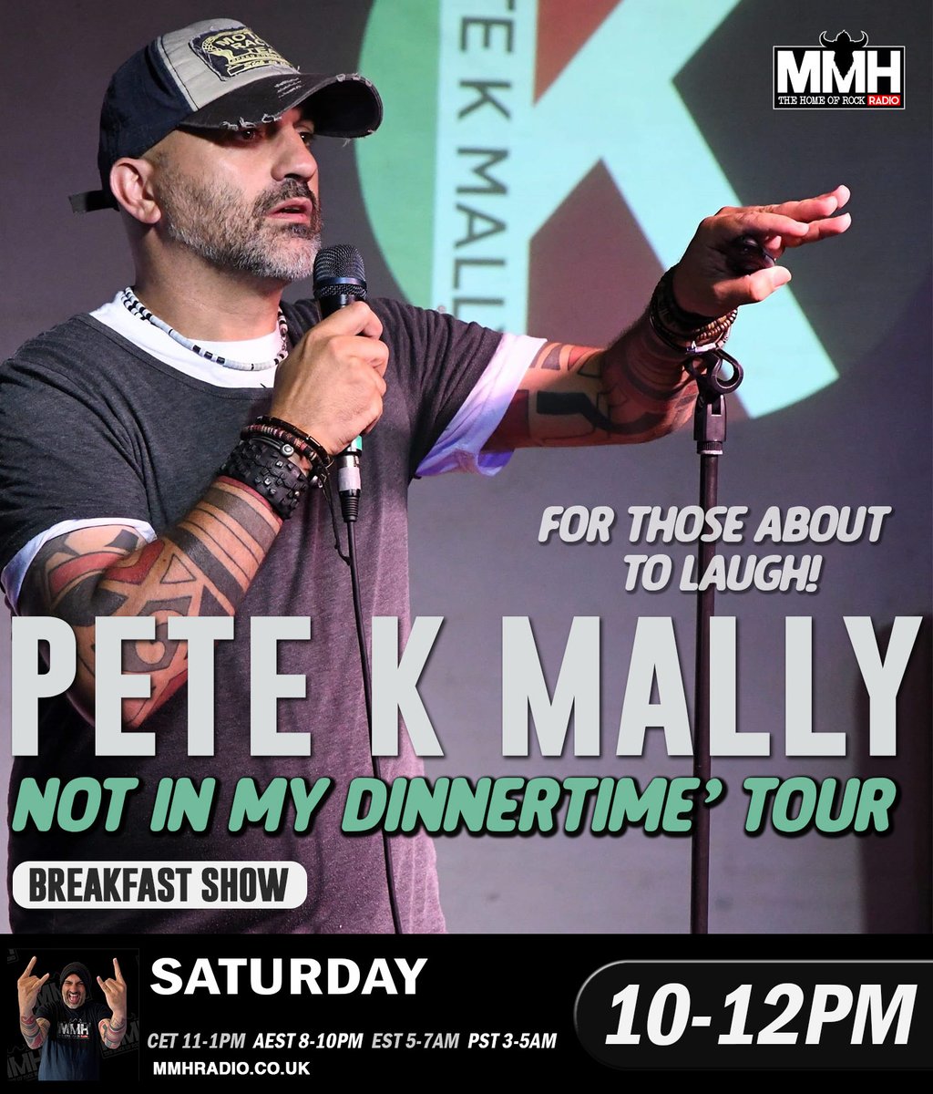 MMH - The Home Of Rock Radio (@mmh_radio) on Twitter photo Join the @petekmally5
Breakfast Show tomorrow where he will be playing the brilliant <a href="/outlaworchestra/">The Outlaw Orchestra</a> <a href="/Shinedown/">SHINEDOWN</a> <a href="/TheCityKids1/">TheCityKids</a> <a href="/collateralrocks/">Collateral</a> <a href="/midnitecityuk/">Midnite City</a> and probably plugging his live stream citizenticket.co.uk/events/atc-liv… . So tune in 10am to 12 Saturday . Join the @petekmally5
Breakfast Show tomorrow where he will be playing the brilliant <a href="/outlaworchestra/">The Outlaw Orchestra</a> <a href="/Shinedown/">SHINEDOWN</a> <a href="/TheCityKids1/">TheCityKids</a> <a href="/collateralrocks/">Collateral</a> <a href="/midnitecityuk/">Midnite City</a> and probably plugging his live stream citizenticket.co.uk/events/atc-liv… . So tune in 10am to 12 Saturday .