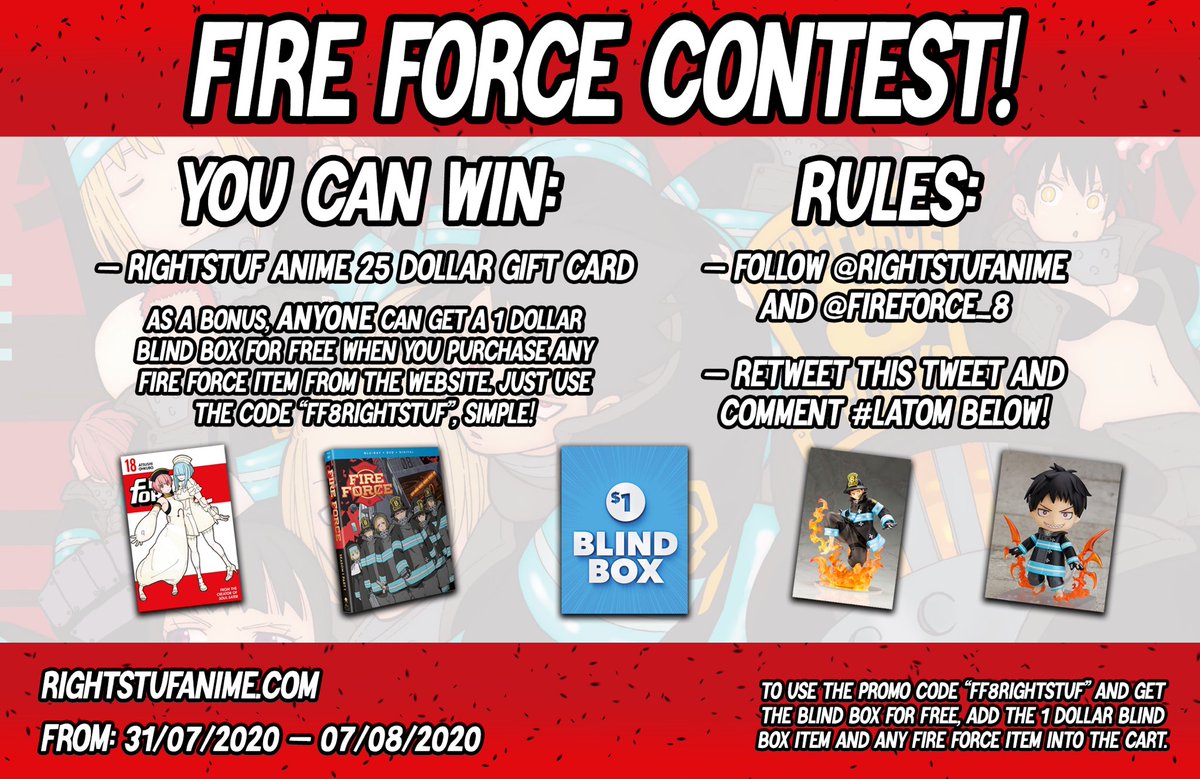 Devil S Footprints 悪魔の足跡 Fire Force Contest Win A 25 Rightstufanime Gift Card Bonus Anyone Can Use The Promo Code Ff8rightstuf With An Ff Item In The Cart To Get