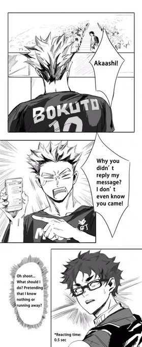 Hey guys here is the 2nd part (after a super long time) of the bokuaka comic! For the 1st part, click   Follow the thread to read the full story &amp; hope you like it!! #BokuAka 